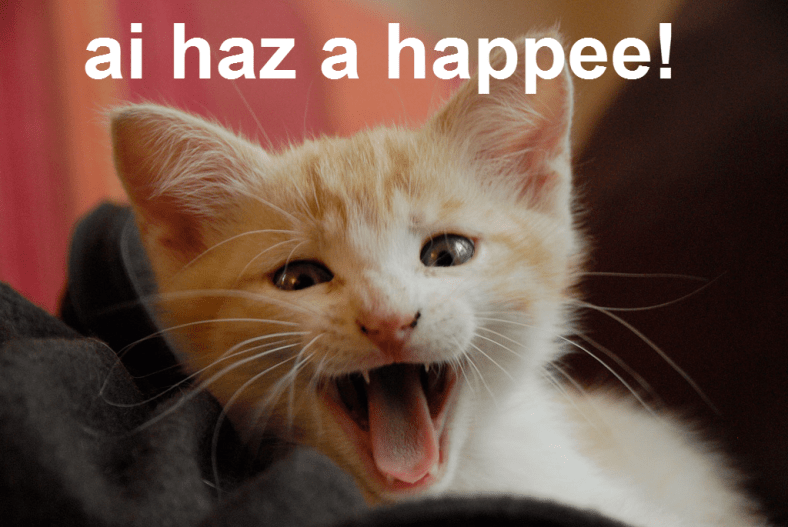 ai haz a happee! ©