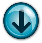 Down Arrow Round Blue (CC)