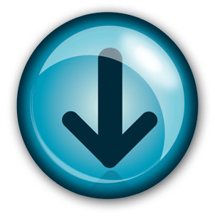 Down Arrow Round Blue (CC)