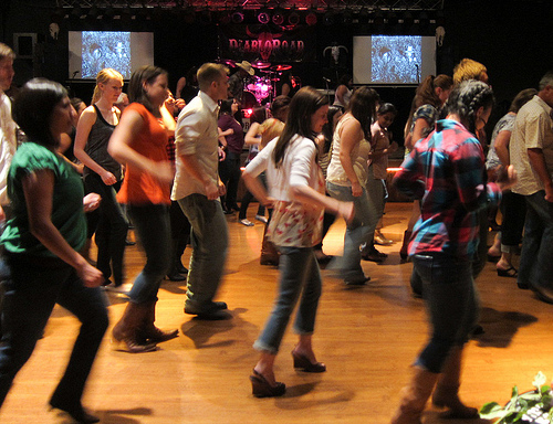 Line Dancers in a Country Bar (CC)