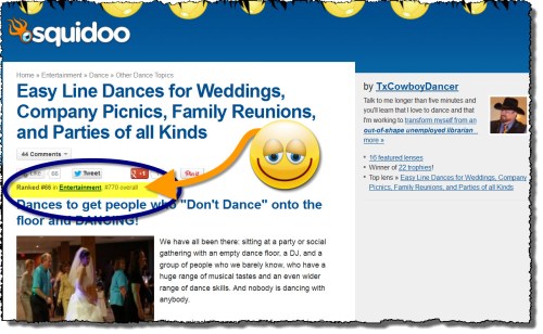 No. 770 overall out of all Squidoo lenses/articles