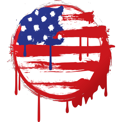 American grunge flag