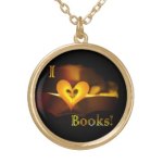 I Love Books - I Heart Books necklace
