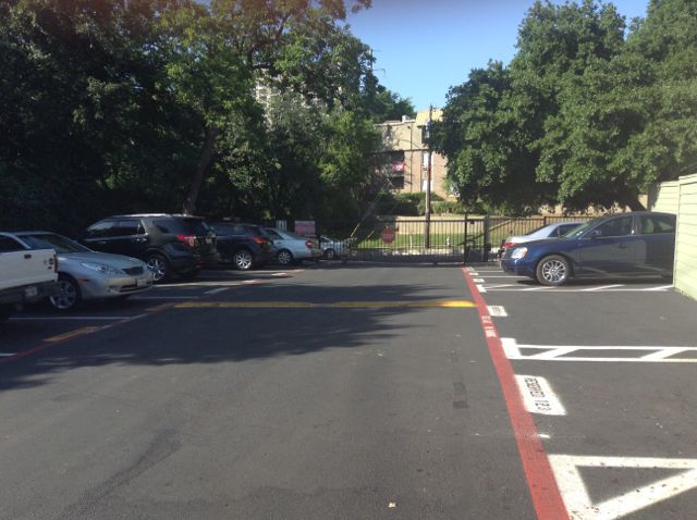 7. In the parking lot... headed toward the gate