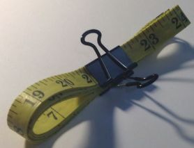 Tape measure ready for storage