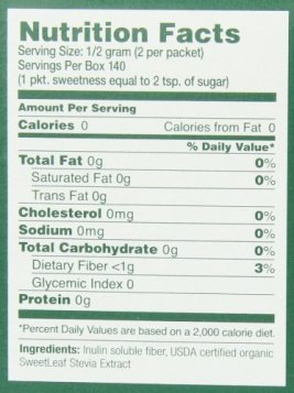 stevia label