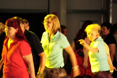 Line Dancers Having Fun